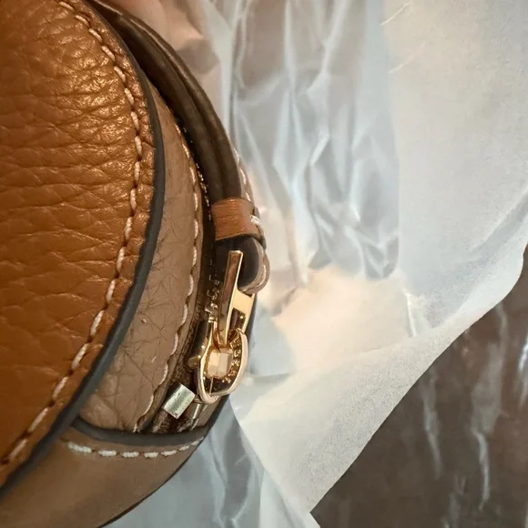 NWT 150410 Tory Burch Brown Leather Thea Coin Purse Pouch - Picture 5 of 14